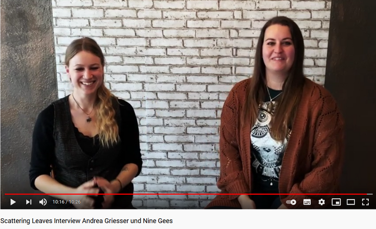 Link zu YouTube zum Interview zum Release von Scattering Leaves von Andrea Griesser Music und Nine Gees