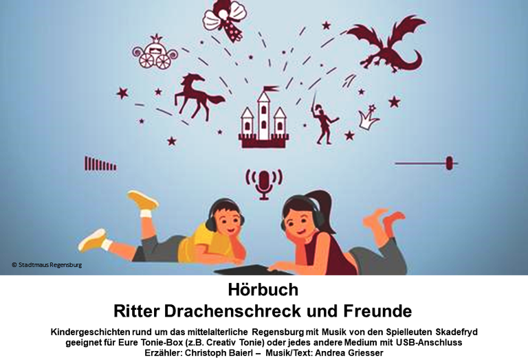 Hörbuch für Kinder Ritt Ludwig Drachenschreck und Der Geschichtenerzähler von Andrea Griesser Music